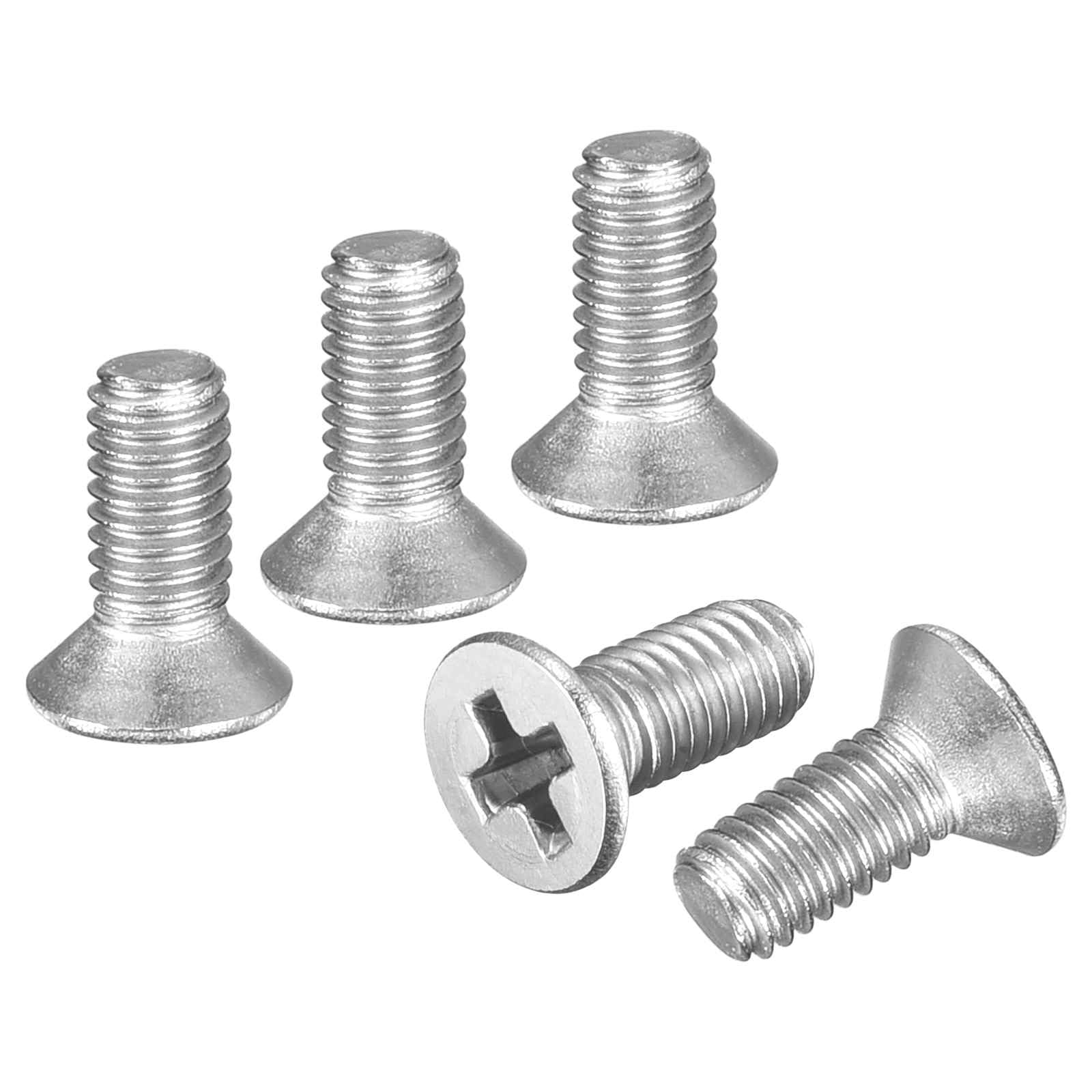 DTGN M2.5-0.45x6 Flat Head Machine Screws - 50PCS - Good for Electronics and Machinery - 304 Stainless Steel Phillips Countersunk Micro Metric Machine Screw Bolts- Silver โ image 1