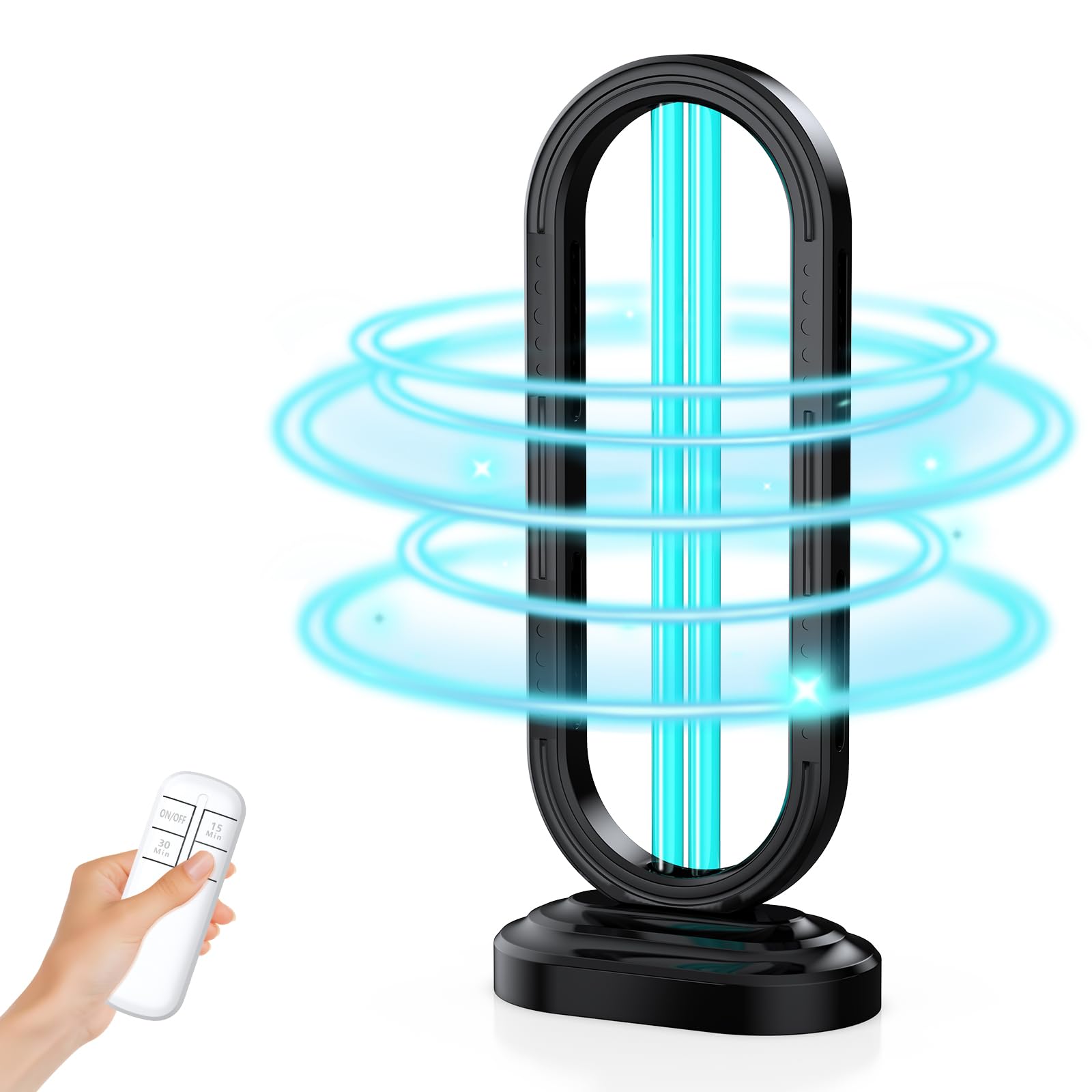 Desinfectante de luz UV, lámpara ultravioleta con control remoto para chinches y ácaros del polvo, dispositivo de desinfección del hogar, lámpara UV para el hogar, habitación y cocina, luz