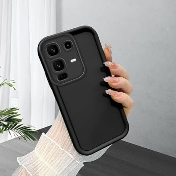 Infinix Note 50 Pro Plus ile Uyumlu Desenli Yüksek Kalite Siyah Silikon Kılıf Kamera Korumalı Düşmeye Dayanıklı Kapak Telefon Kılıfı