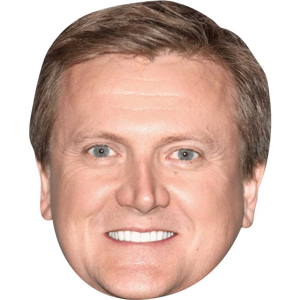 Aled Jones (Smile) Celebrity Mask, Flat Card Face, Fancy Dress Mask