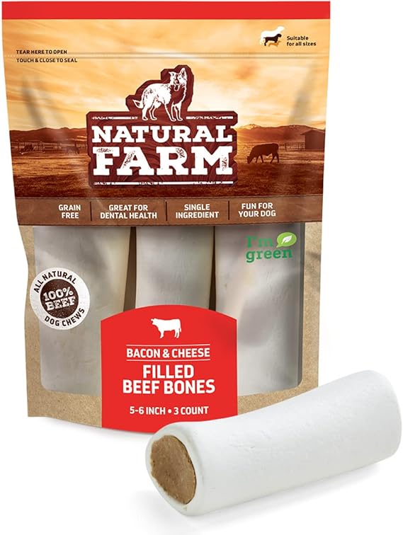 Natural Farm Filled Dog Bones, Bacon & Cheese Flavor (56