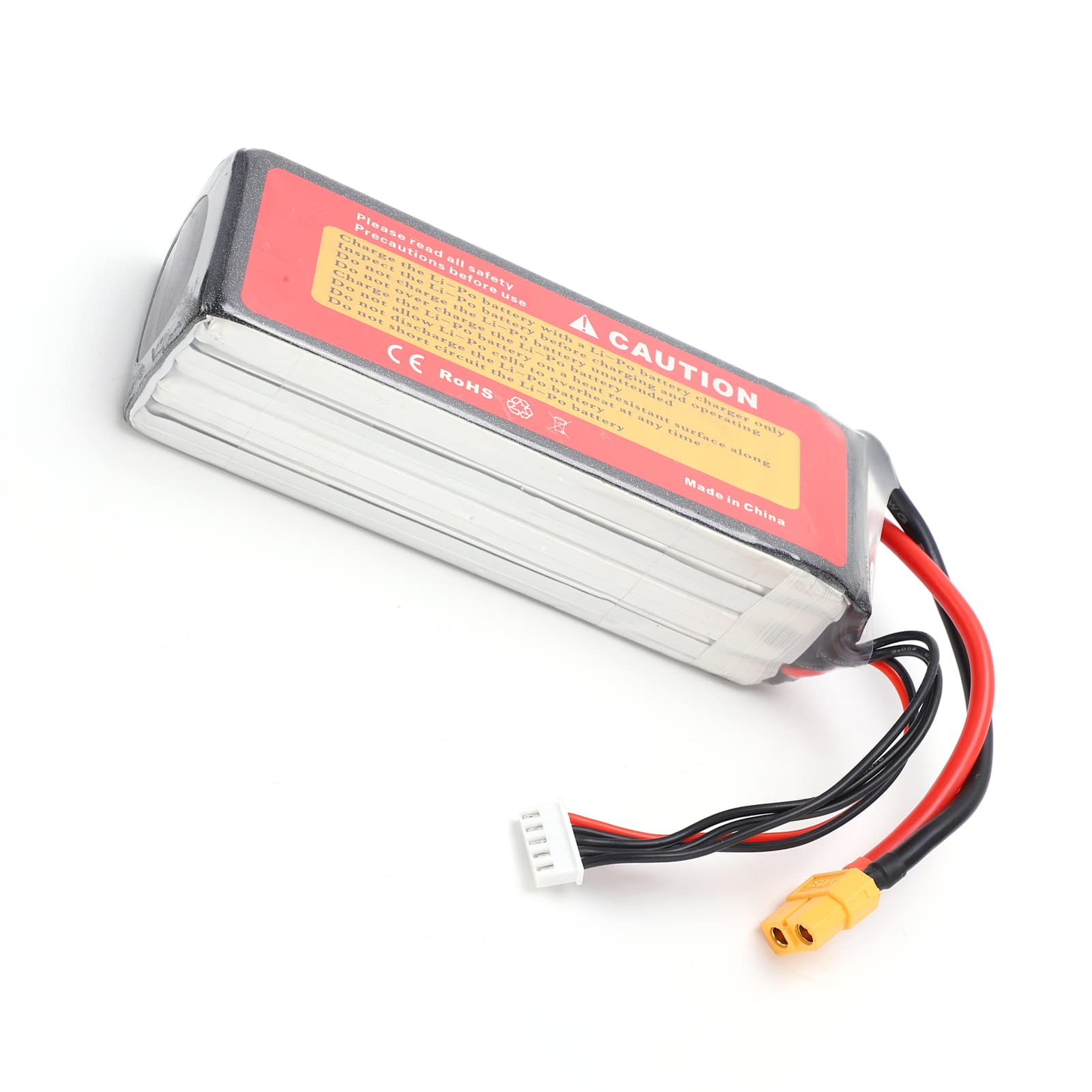 Pongnas Pacco Batteria Lipo 4S da 14,8 V 4500 MAh per Auto RC, Barche, Droni con Spina XT60 - Alta Potenza e