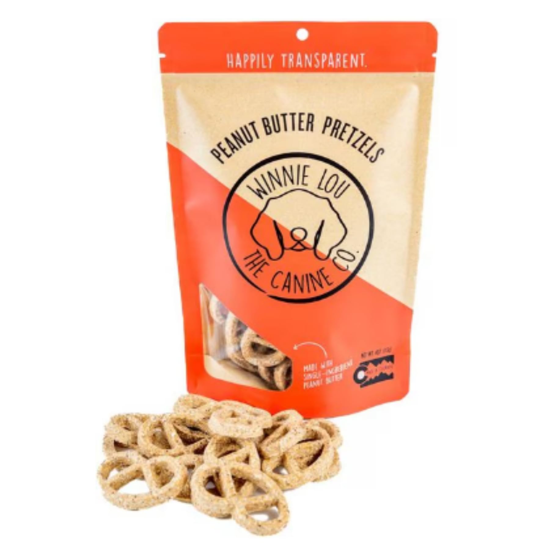 Winnie Lou - The Canine Co. Peanut Butter Pretzel Treats, 4 OZ