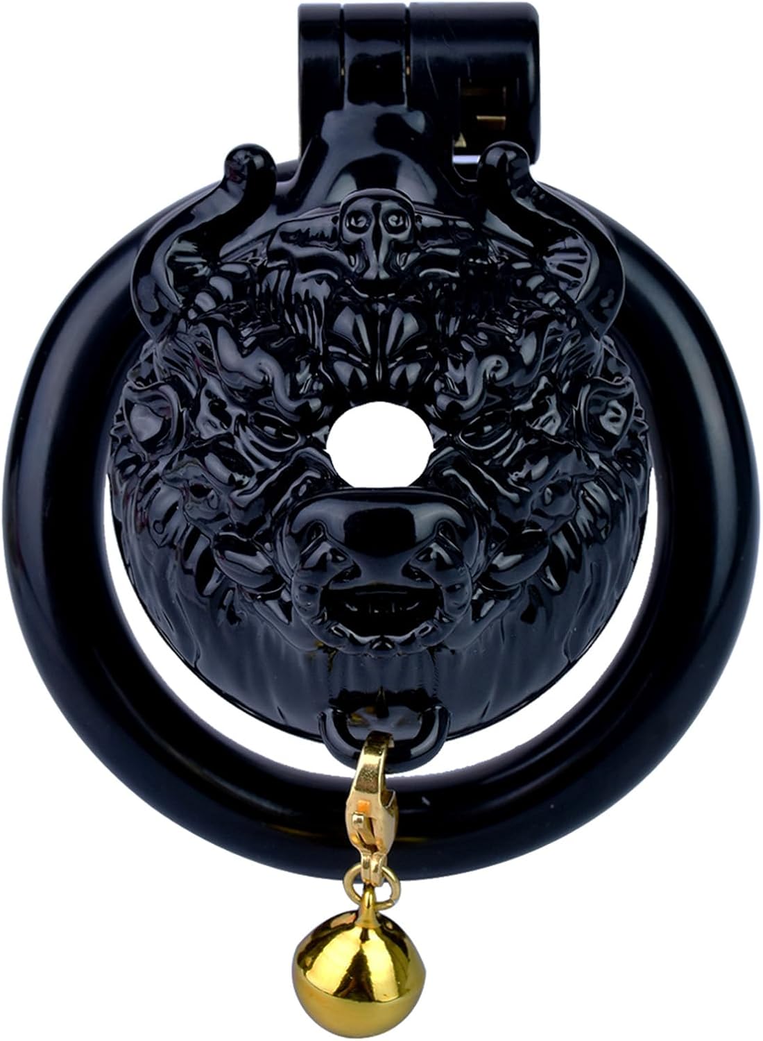 2 Styles of Fantasy Male Cock Cage Chastity Device with 4 Rings and Keys, Invisible Locked Men Chastity Cage with Belt dult Toys for Men - with Belt, Black