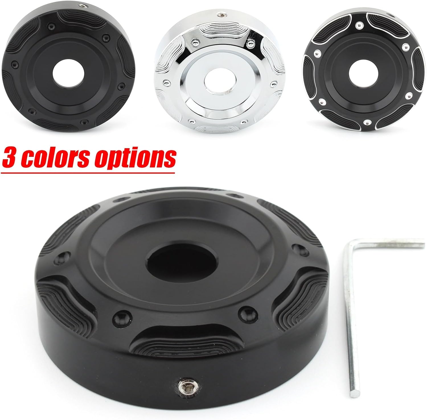 CNC Motorcycle Radiator Cover, Aluminum Alloy Water Tank Cap Decorative Anti-Rust Cap FIt For Harley X350 2023 Black