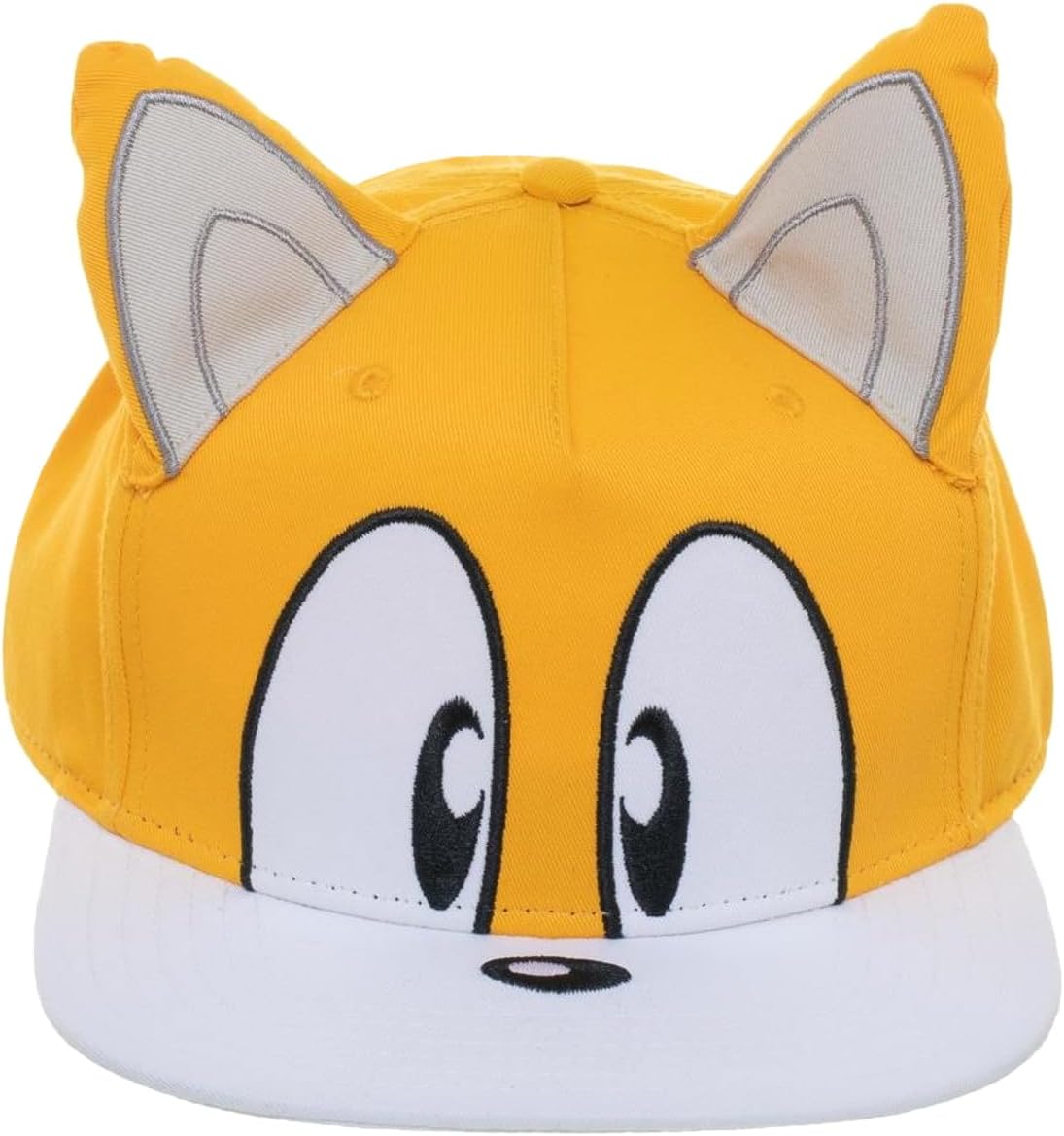 Bioworld Sonic The Hedgehog Men's Hat Embroidered Character Face and 3D Ears Snapback Cap