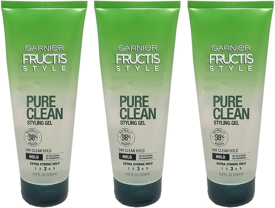 Fructis Style Pure Clean Styling Gel, 20.4 Fl Oz (Pack of 3)