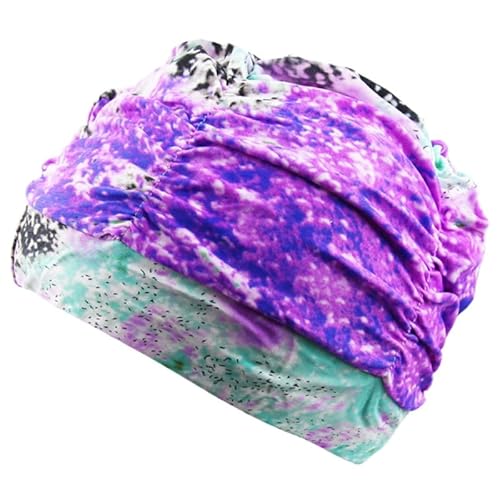 シャーリング入り ゆったり スイムキャップ 水泳帽 ギャザーシャーリング水泳帽 レディース メンズ おしゃれ ファッショナブル スイミングキャップ 大人 大きいサイズ 子 ウォータースポーツ ジム トレーニング sw06 (F4)