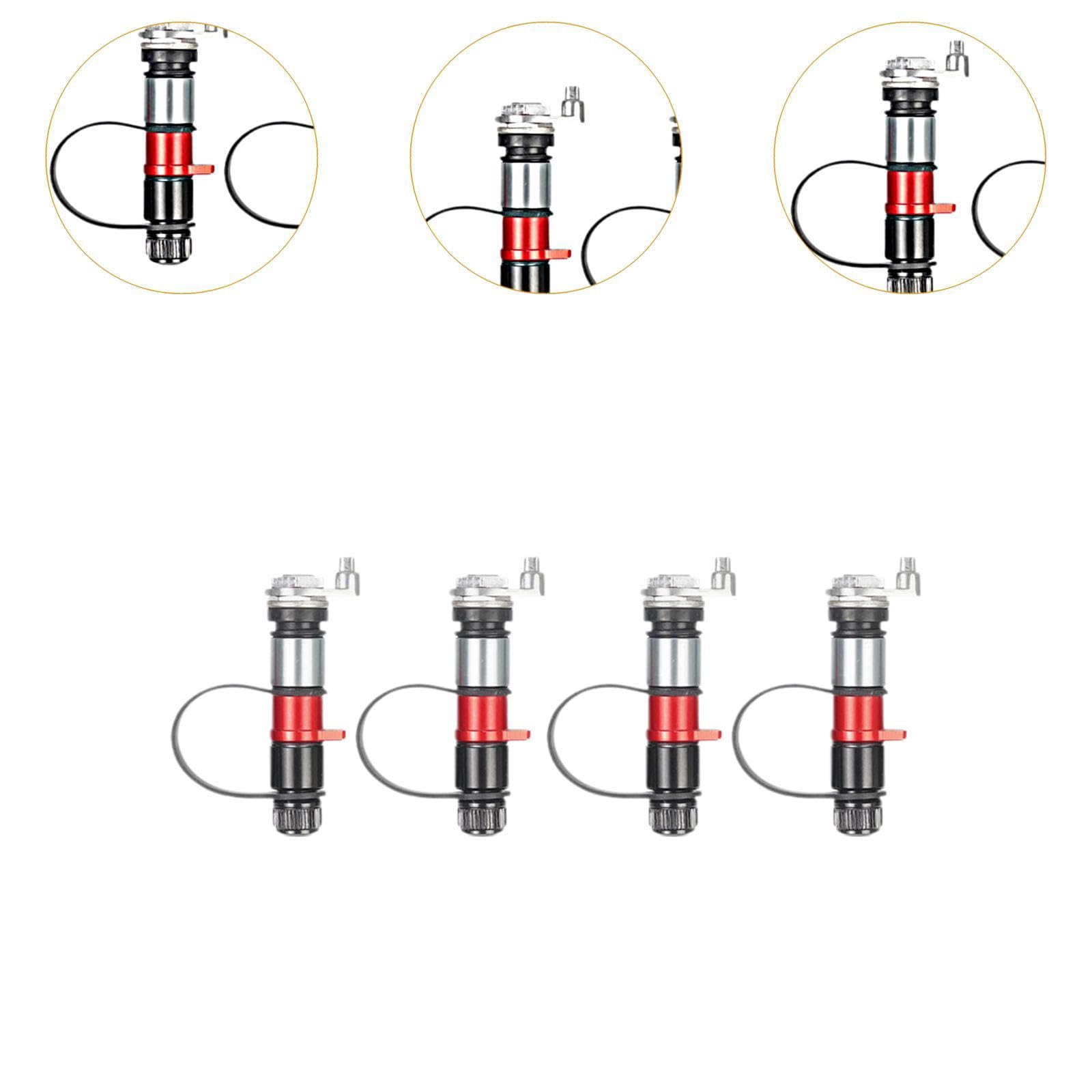 4 Pezzi Valvola Sgonfia Automatica Kit Accessori Sgonfiaggio Pneumatici Metallo Universale Pratico Adatto a Guida Veicoli Multiuso