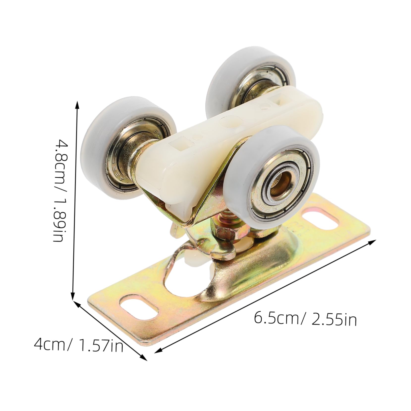 DOITOOL Lot De 2 Rouleaux De Porte De Fenêtre Et De Remplacement De 3 Roues Solide Et Précis 2 Pièces X 2