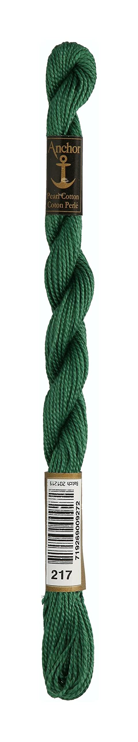Anchor Embroidery Thread, 100% Cotton, Moss Green, Thickness 5, 21m, 7