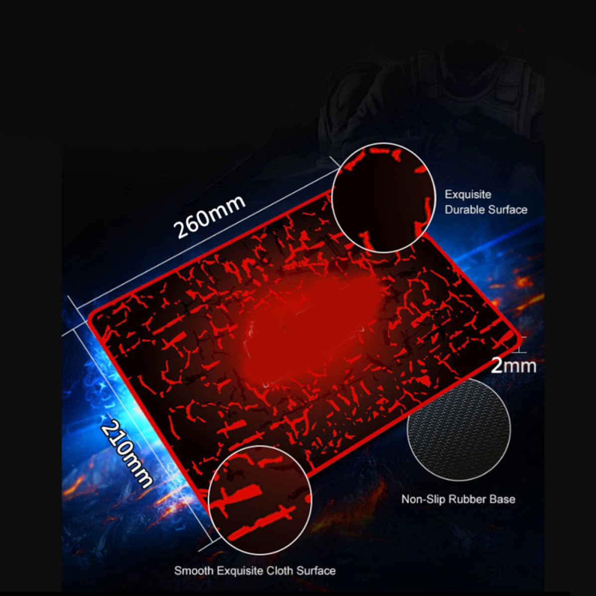 Set Tastiera e Mouse USB 2.0 Ergonomico Cuffie e Mousepad, Design in Abs Nero 104 Tasti e 4 Pulsanti, Facile da Installare per Ufficio e Gaming