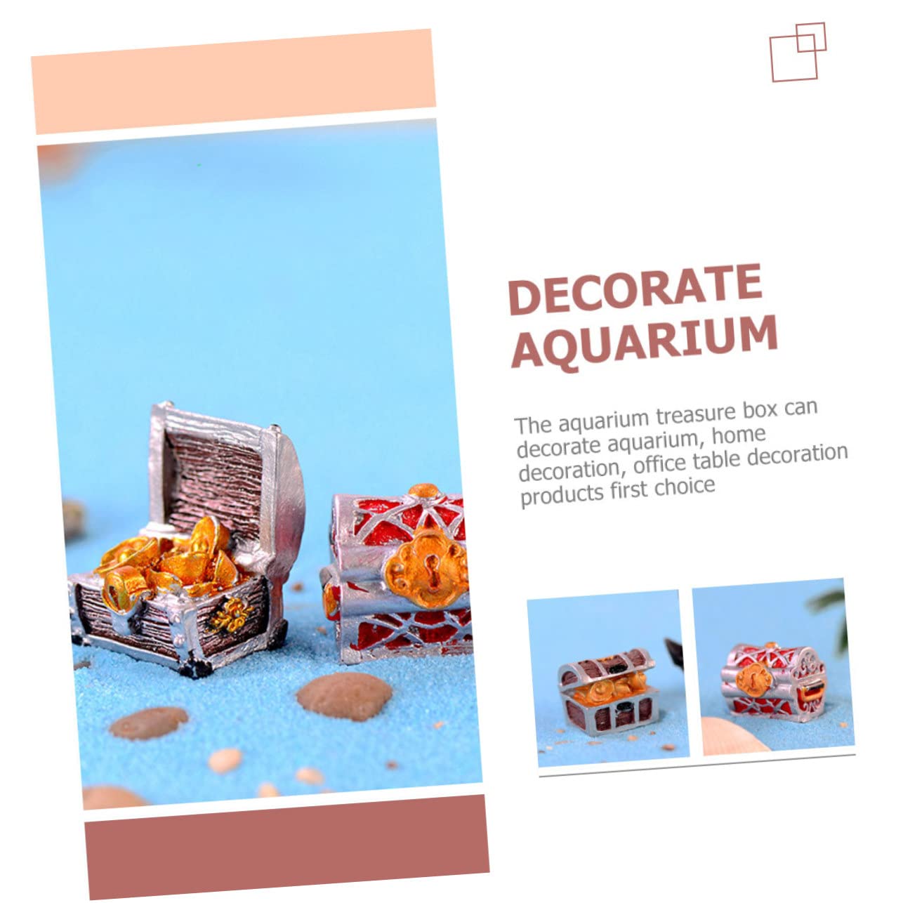 BESPORTBLE 32piezas Cofres De para Decoración De Accesorios De Peceras Adornos del Decoración Artística para y