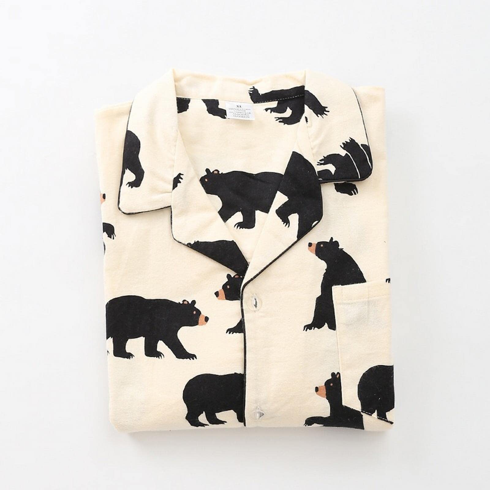 Pigiama Donna Carino White Bear White Spazzoted Women Set Pigiama Set Autumn Inverno Animal Sonno Abbigliamento da Donna Pijamas