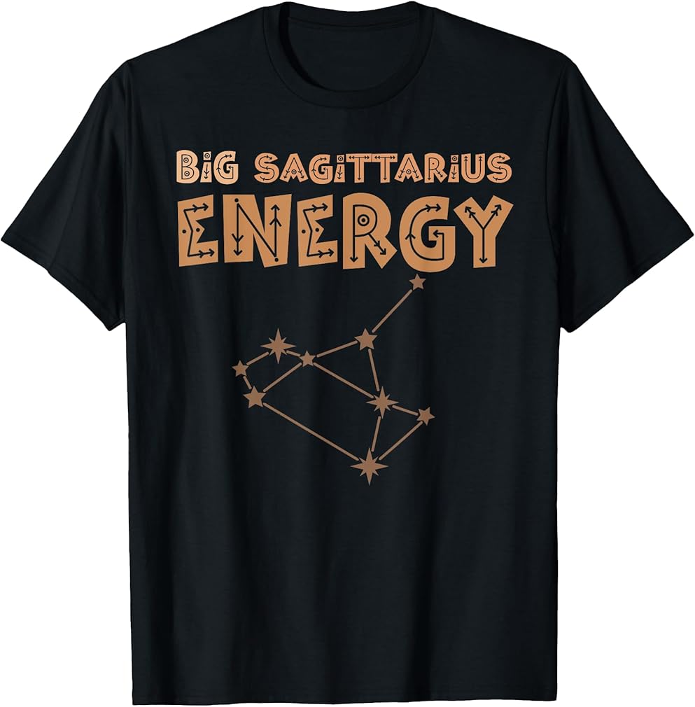 Big Sagittarius Energy Queen Women Sagittarius Vibes Season T-Shirt
