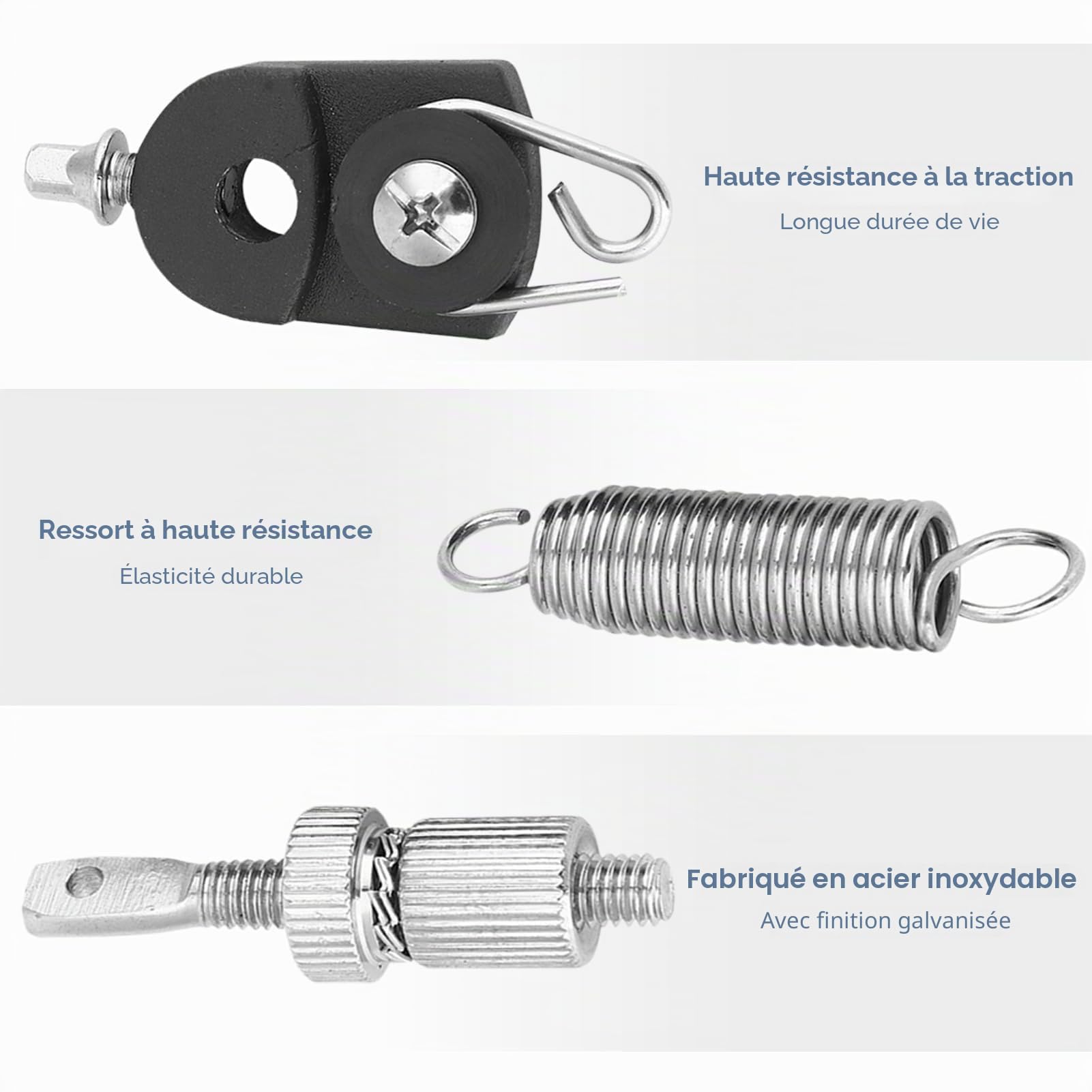 1 Jeu de Ressorts pour Pédale de Grosse Caisse, Ressort de Tension de Came de Pédale de Grosse Caisse pour Batterie Pédale de Grosse Caisse Ressort de Pédale Poulie à Came Crochet Tendeur