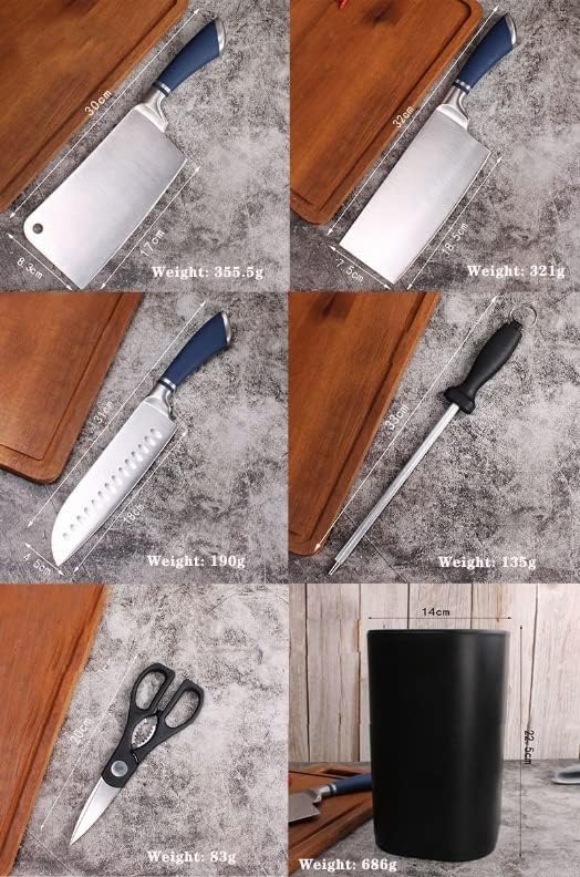 Set Cuchillos Cocina 6 Piezas Acero Inoxidable Base miniatura 6