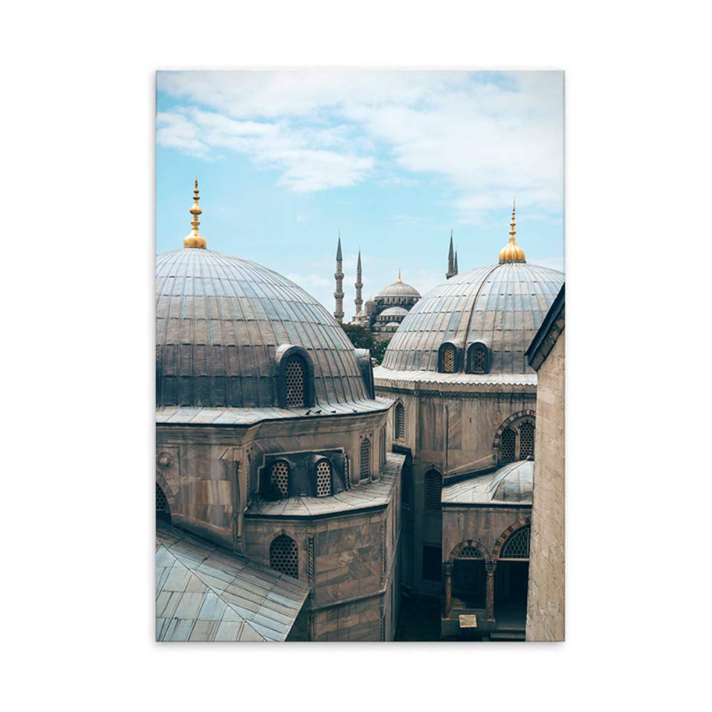 Lienzo de la Mezquita Azul de Estambul A4, cuadro decorativo y póster artístico de Turquía