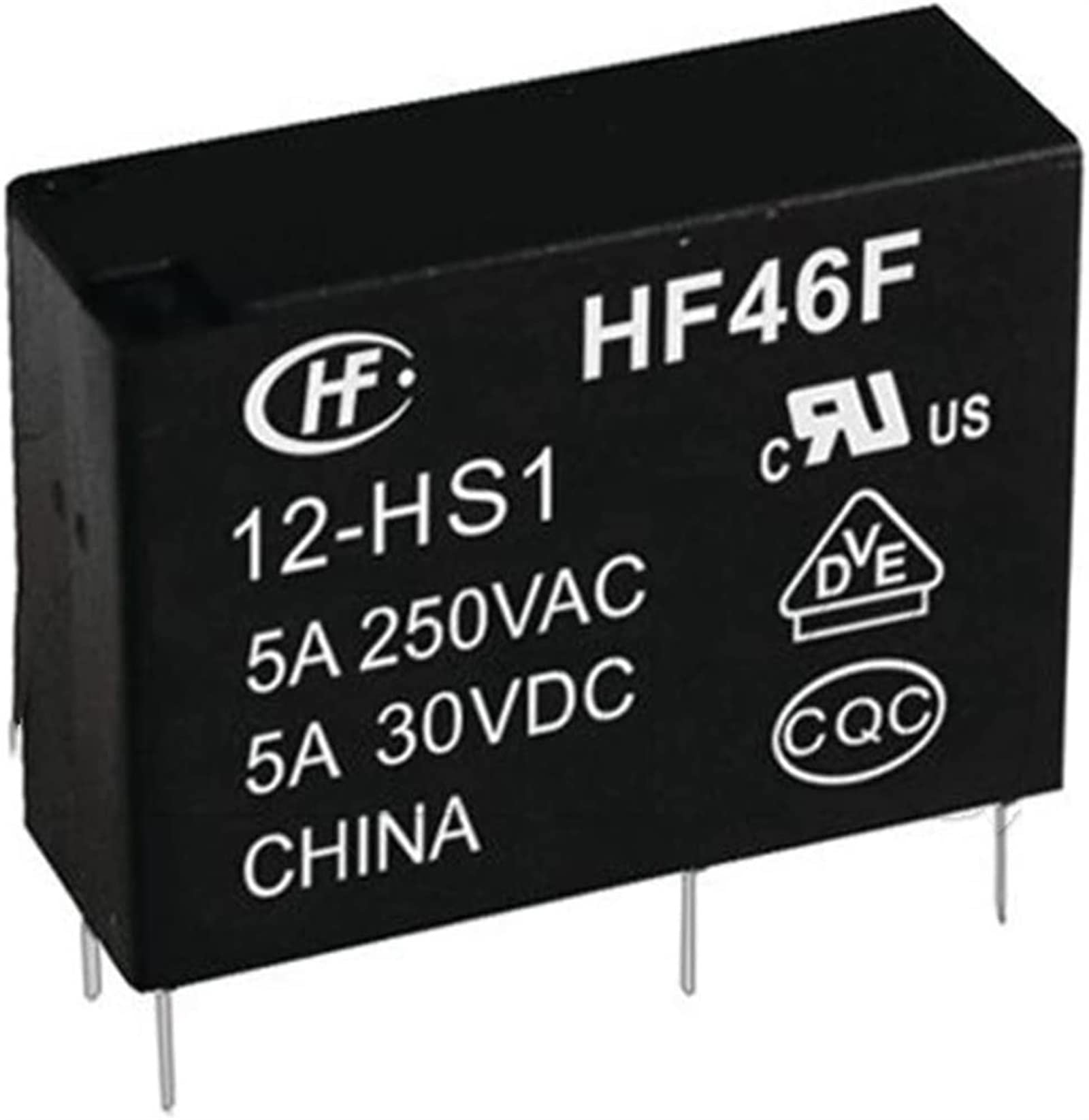 AQHYEBNSR Relay 10PCS HF46F 12-HS1 24-HS1 HF46F-5-HS1 HF46F-12-HS1 HF46F-24-HS1 4Pin 5V 12V 24V 5A DIP4