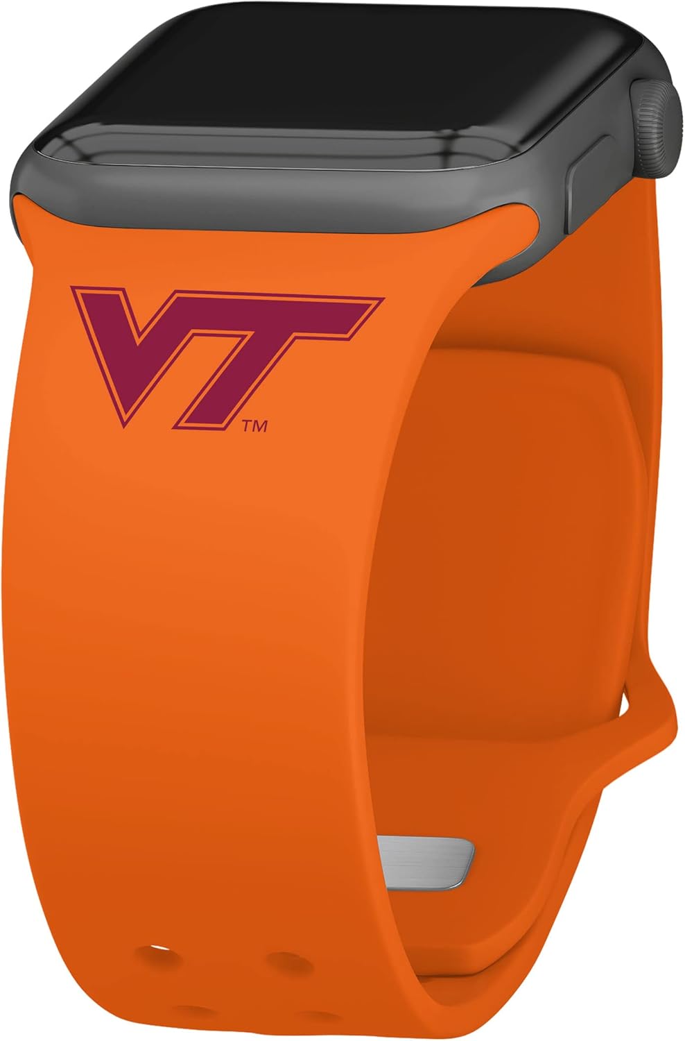 Affinity Bands Virginia Tech Hokies Silicone Sport Band compatible with Apple Watch (38/40/41mm (42mm Series 11) Orange)