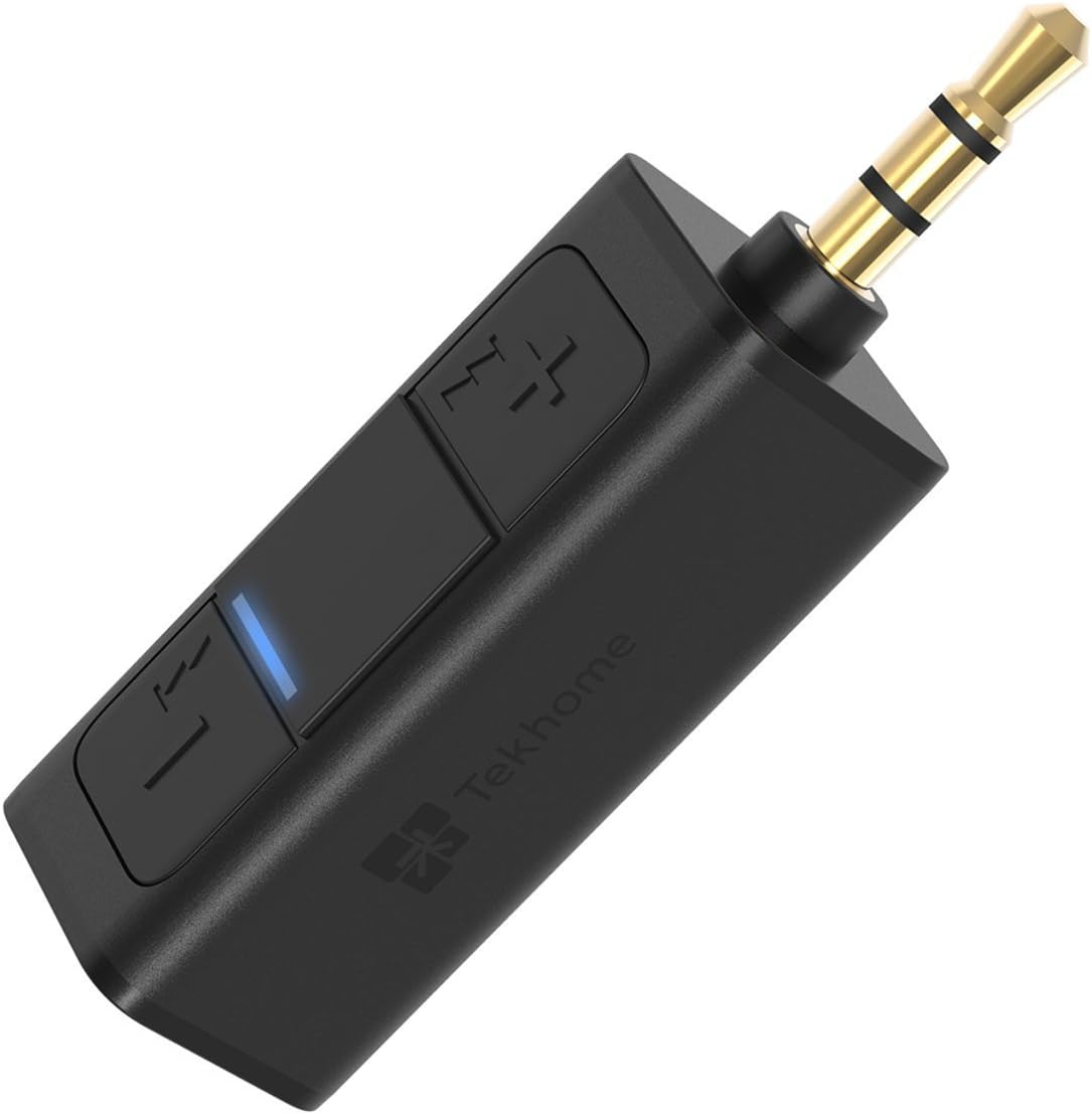 Aux Bluetooth Adapter for Car,TekHome Bluetooth 5.0 Receiver,Mini Small Bluetooth Receiver for Home Stereo Speaker,Useful Gifts for Men Dad Boyfriend Husband.