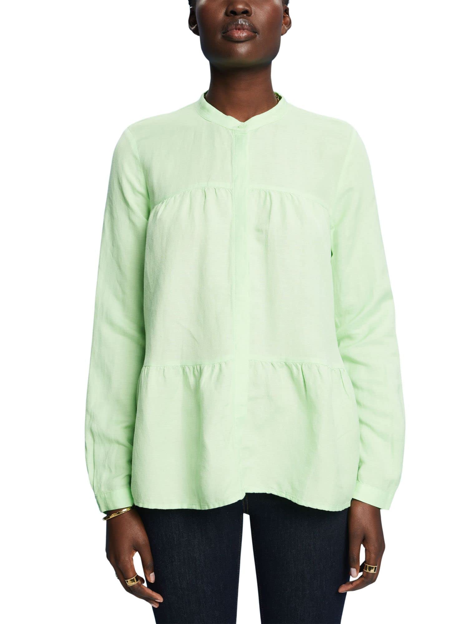 ESPRIT Women's 033EE1F303 Blouse, 320/CITRUS Green, XL