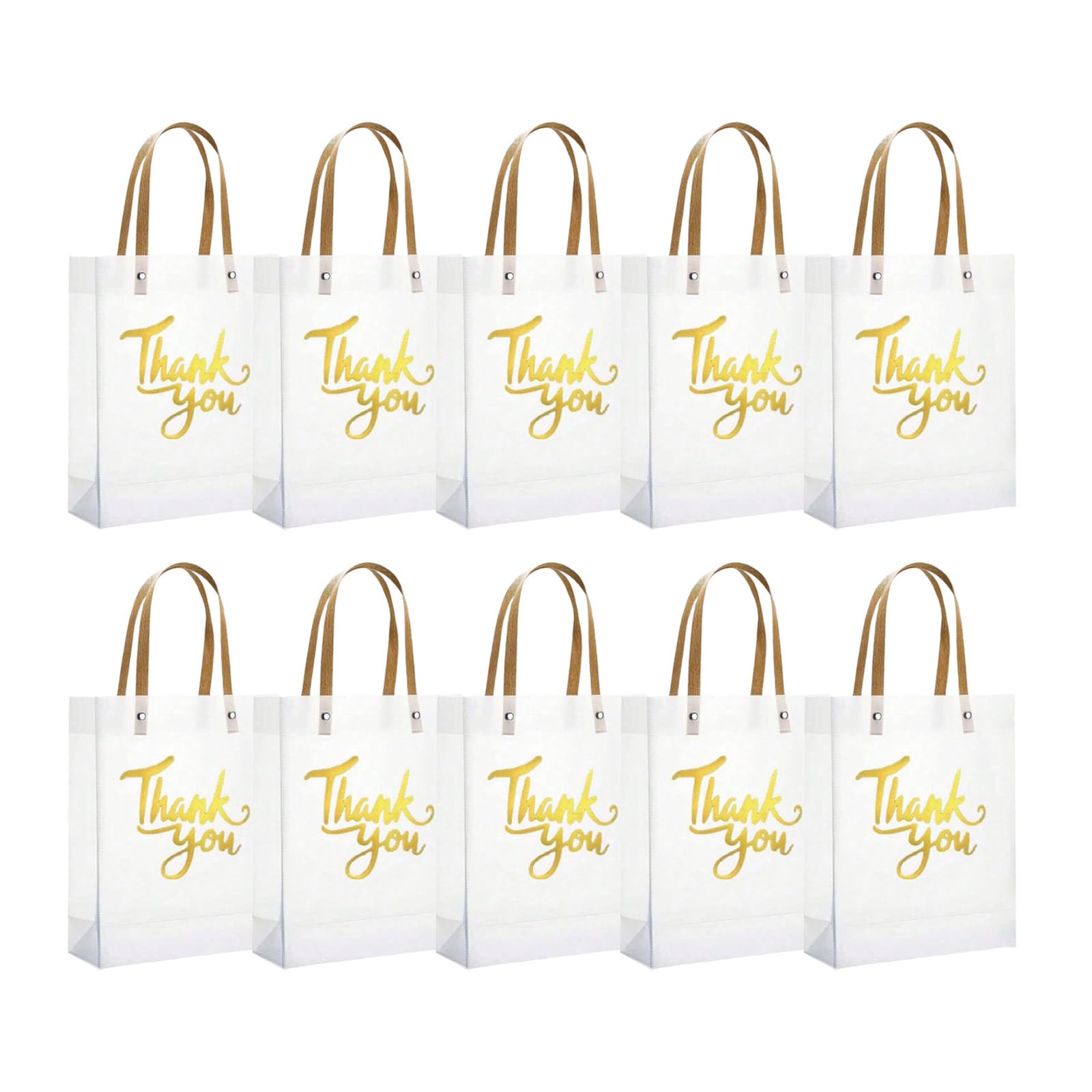 Elnwnnkc Of 10 Sturdy Thank You Handled Bags Multifunctional Thank You Carry Bags for Environmentally Gifting Birthday Gift