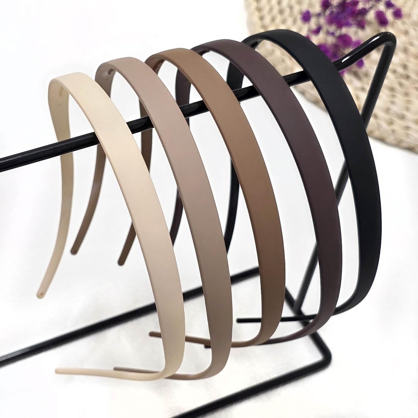 6pcs Square Sunglasses Headbands for Women & Girls No Pressure Headband Nuetral Color