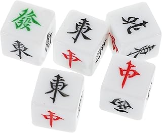 ibasenice 5Pcs 22Mm Dados De Mahjong Acessórios Dados De Entretenimento Dados Decorativos De Mahjong Dados De Mahjong Dados De Acrílico A Granel Decorar Jogos De Brinquedos Layouts De Dados