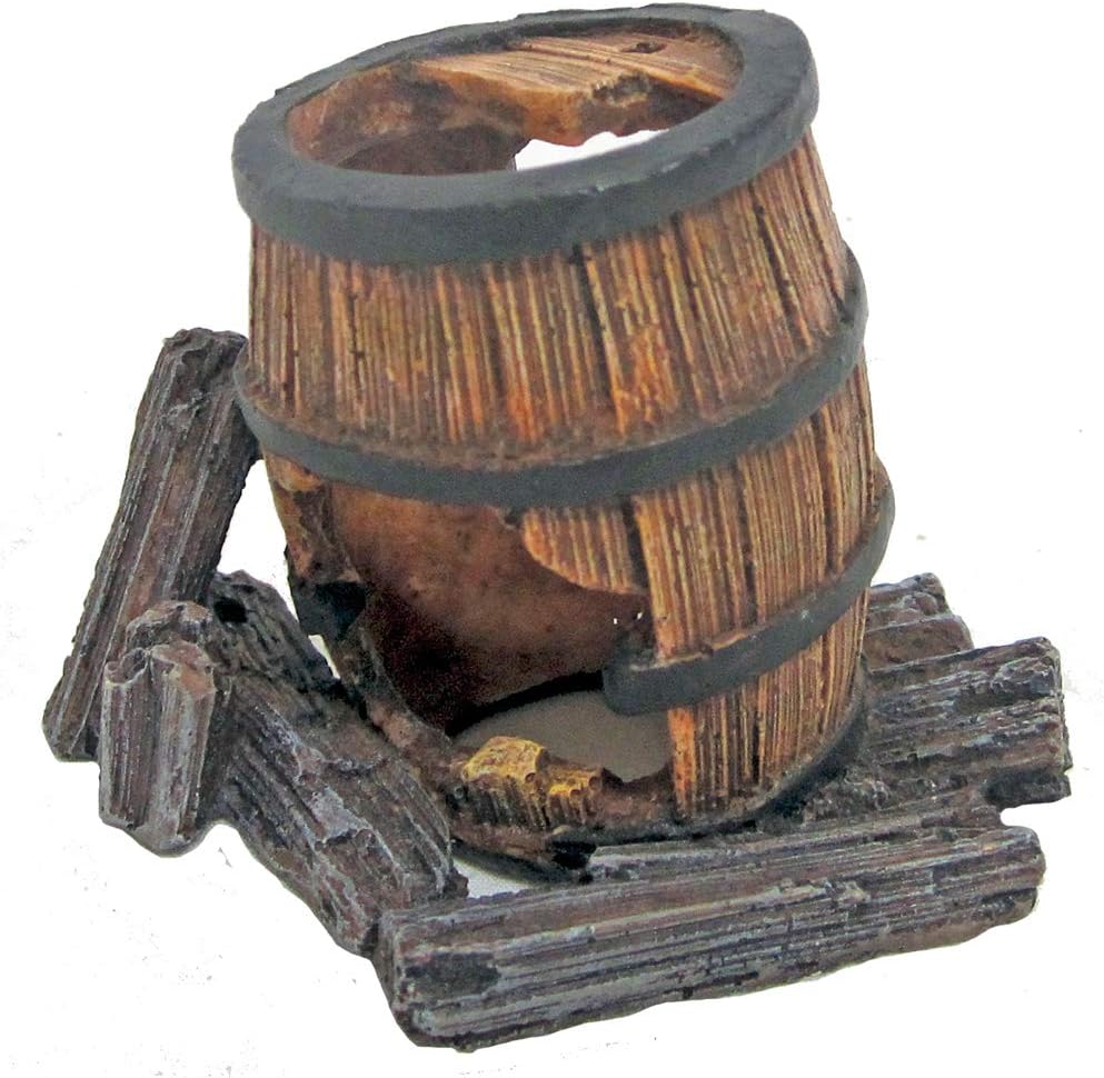 Wave Wood Barrel with Hole, Large