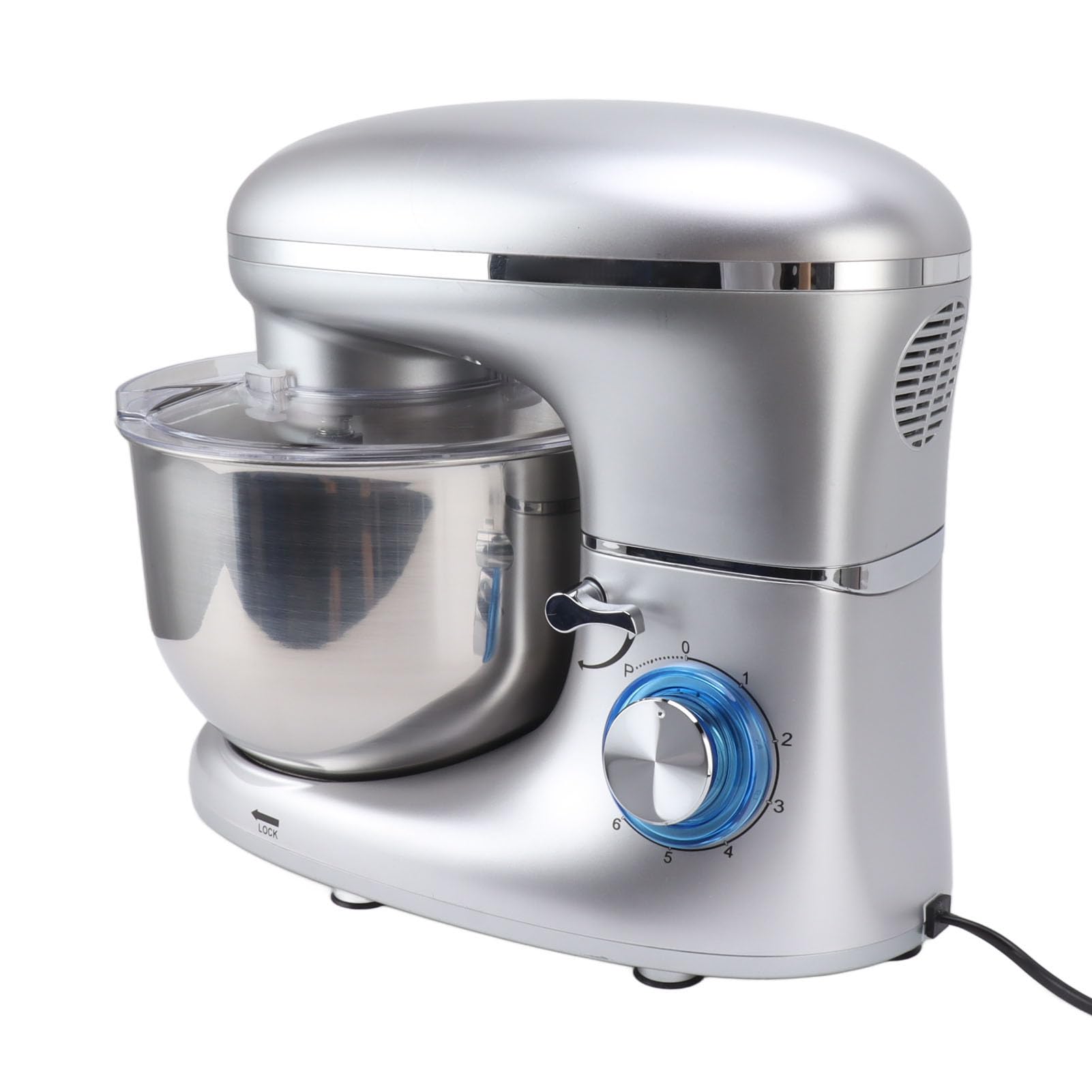 Procesador de Alimentos para Encimera, Procesador de Alimentos Eléctrico con Base de Tazón de Acero Inoxidable 6,5 L de Alta Potencia 1400 W Multifuncional de Gran Capacidad 8