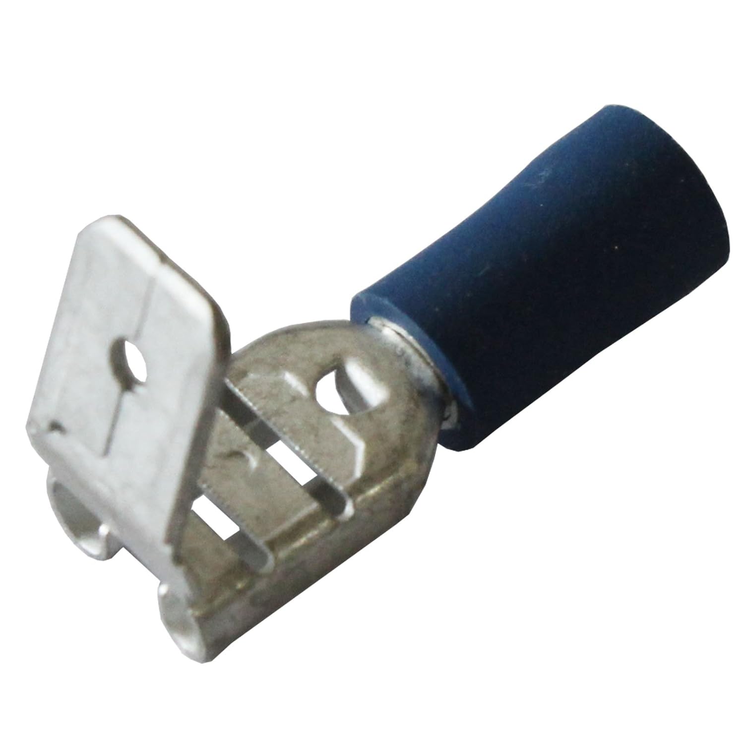 50 x Blue 6.3mm Piggy Back Spade Electrical Connector Crimp Terminal