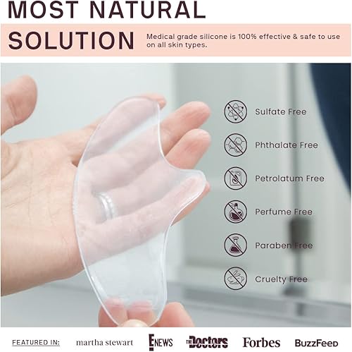 Miniatura 7 de Dermaclara Parche de frente – Parches antiarrugas para la frente durante la noche, parches de silicona, tratamiento reutilizable para arrugas, hasta