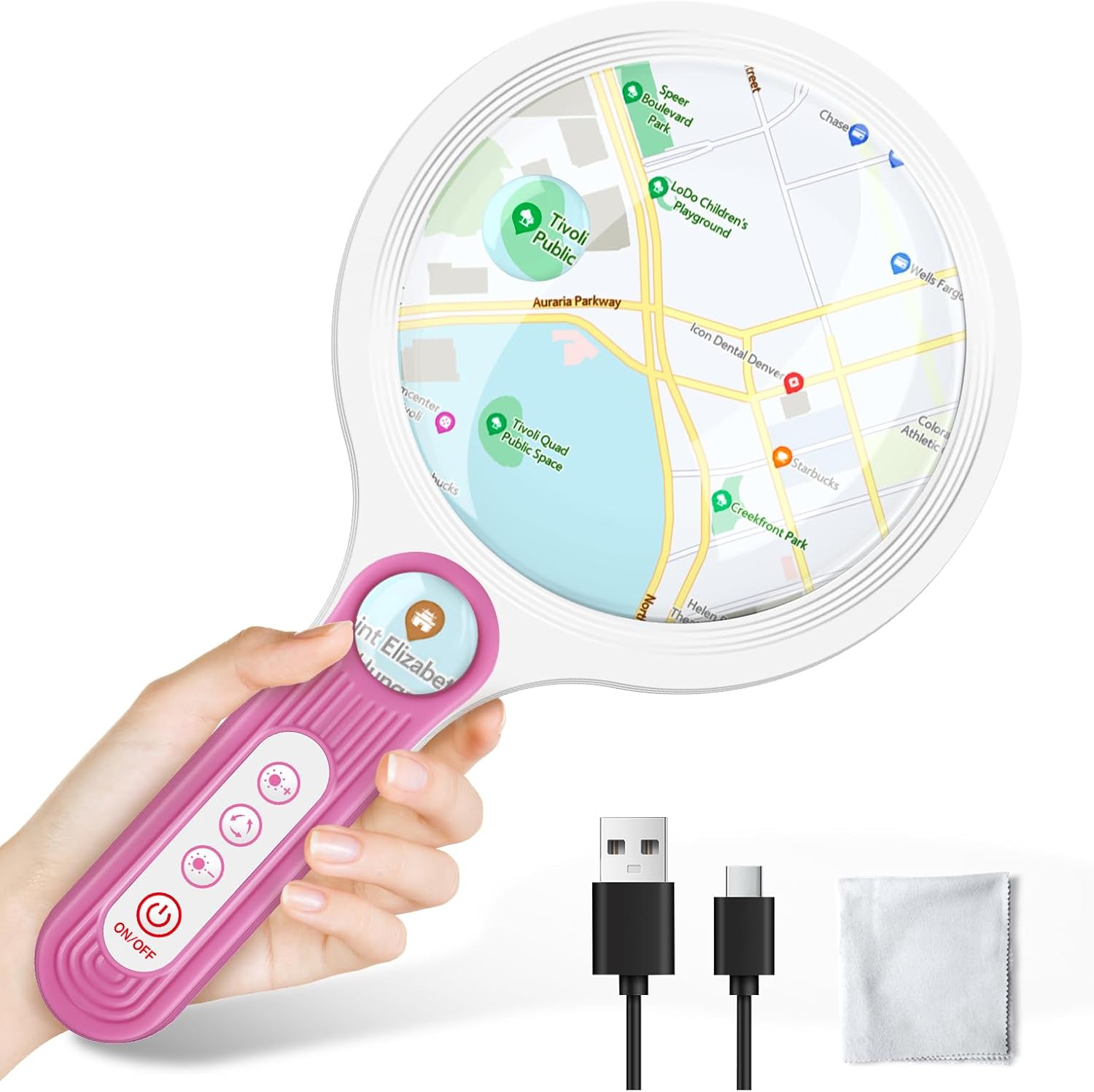 Rechargeable Large 5.2” Magnifying... Rechargeable Large 5.2” Magnifying...