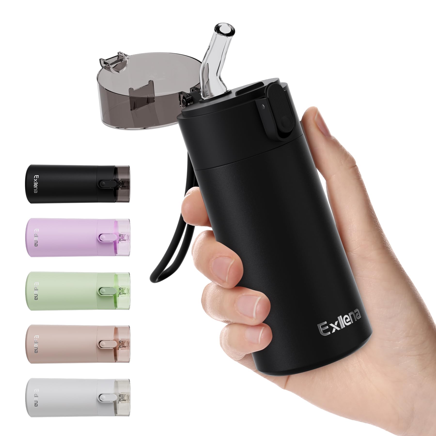 5oz Small Water Bottles with Straw, Mini Water Bottle with One-Hand Open Design, Leak-Proof Locking Lid for Hot&Cold Drinks, Small Travel Water Bottle