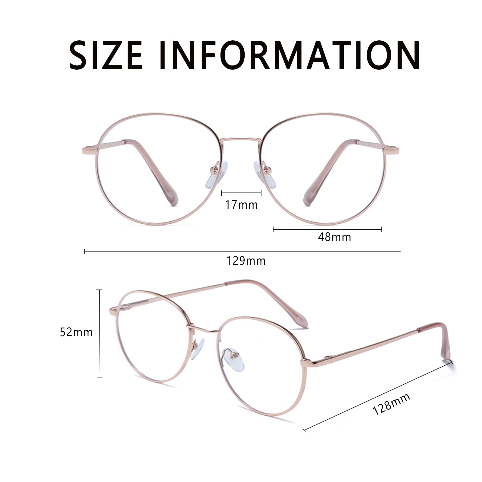 LJCZKA Photochromic Blue Light Blocking Glasses for Women Men Round Computer Glasses Anti Fatigue Eyestrain Headache - Image 4