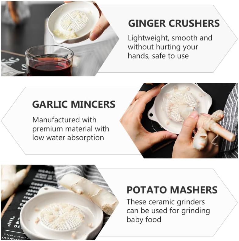 Miniatura 6 de Cuenco de cerámica para triturar alimentos, versátil y vegetal, para hacer puré de frutas y verduras, fácil triturado de papas, zanahorias para