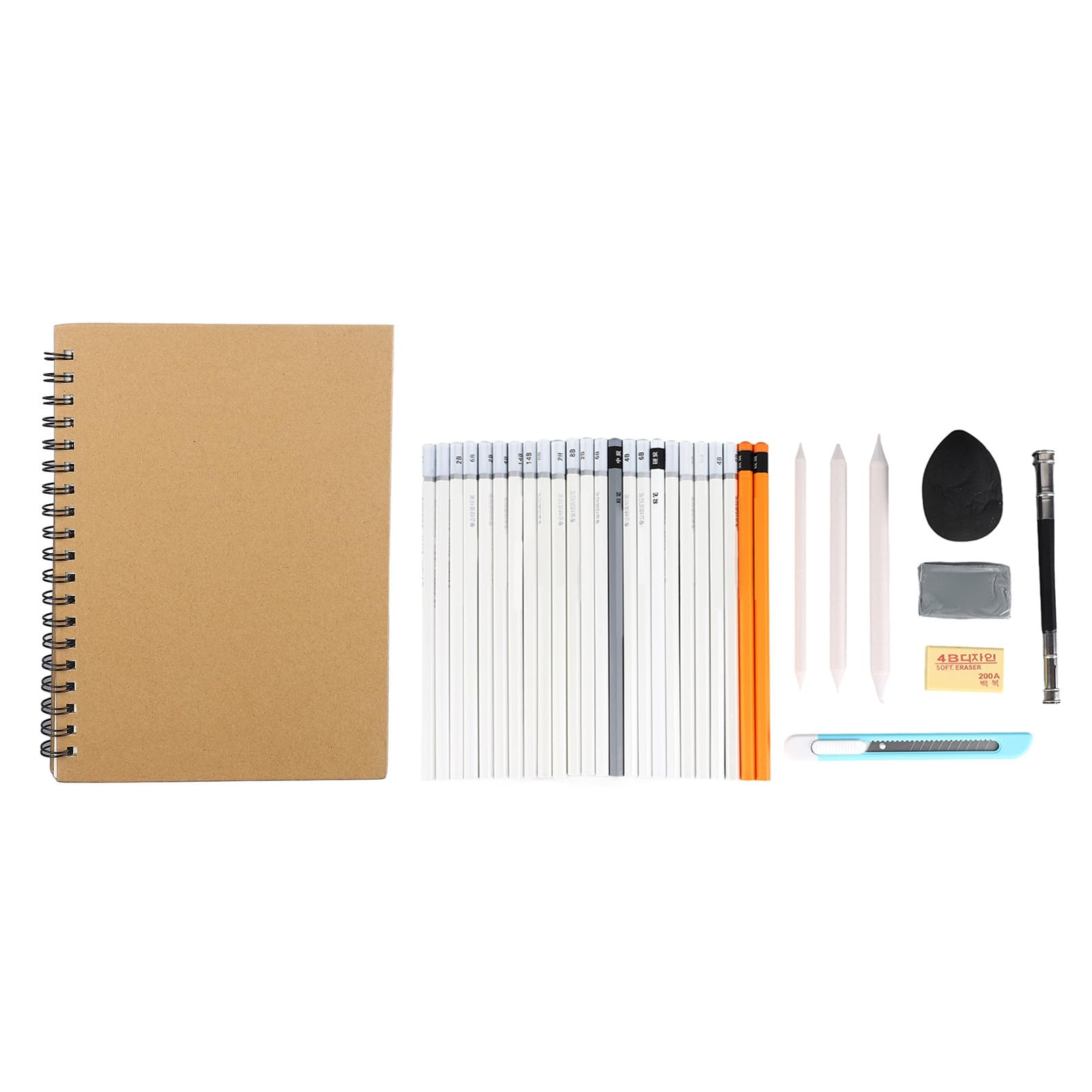 Ensemble de crayons à charbon de bois, crayons à dessin professionnels pour éviter la casse, crayons à dessin au fusain, crayons à croquis pour artistes débutants, dessin,