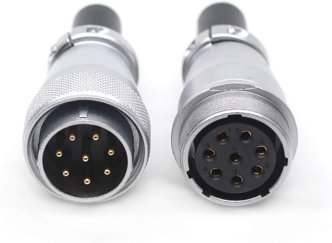 WEIPU WS28 Series 2Pin-26Pin Industrial Power Cable Connector,Aviation Electrical Wire Connector Plug Socket (8-Pin)