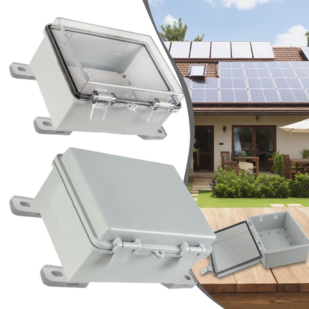 Caja eléctrica resistente a la intemperie, caja protectora de enchufes impermeable, conexiones IP66 con cubierta transparente