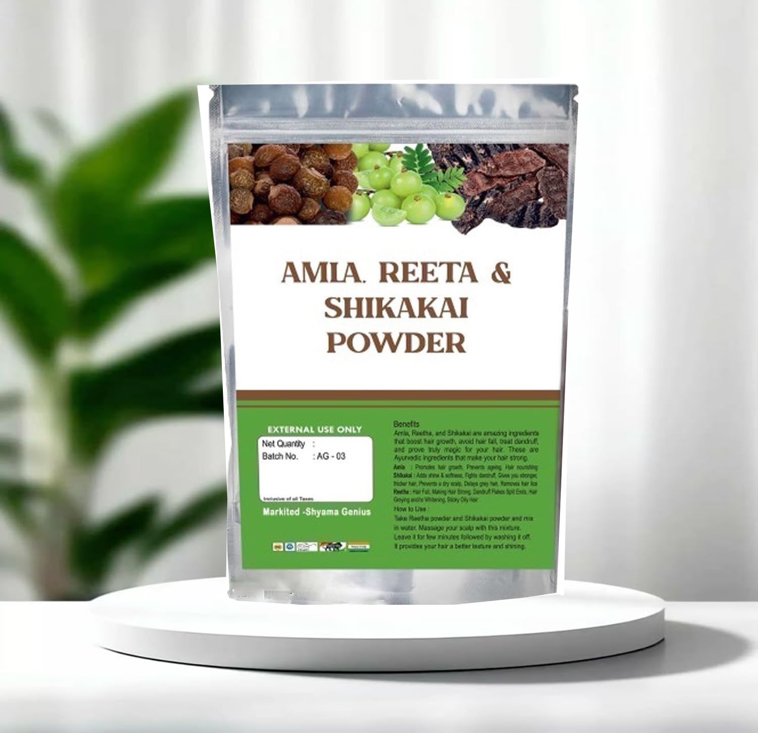 Reduces Dandruff Amla, Reetha, Shikakai powder for Makes the Hair Soft and Shiny Natural Hair Cleanser Hair Regrowth-image-47