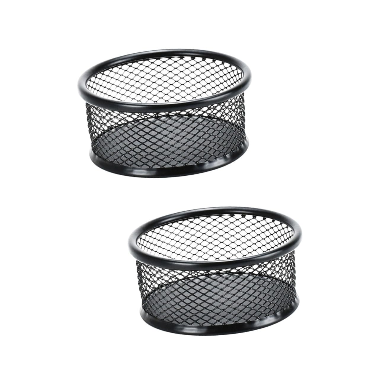 MOLUCKFU 2pcs Desktop Mesh Clip Holder Stackable Multi-purpose Container for Organizing Paper Clips Lightweight Design for Office and School Use Convenient Storage