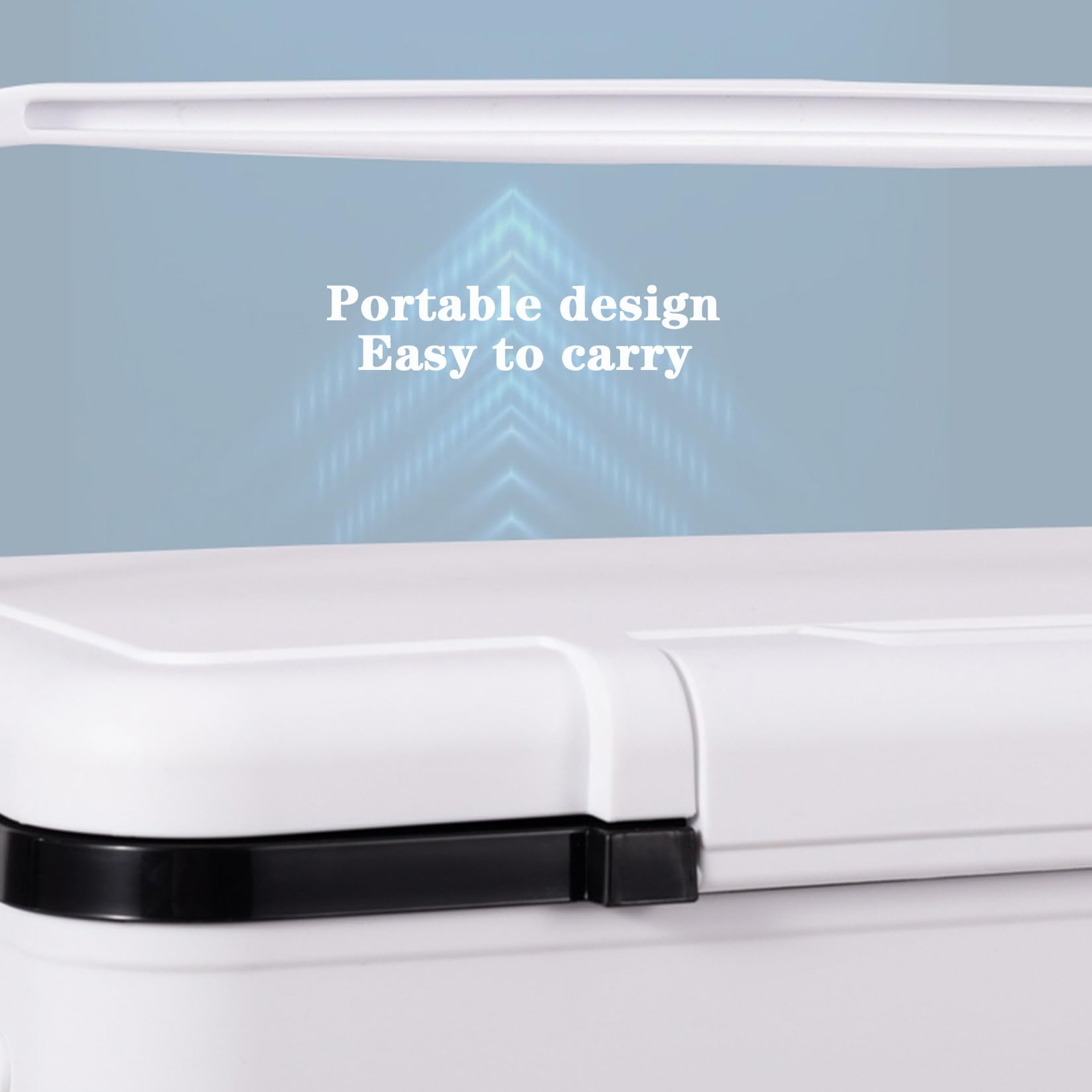 Glacière Portable de Grande capacité, 24 Heures de Refroidissement, Blanche
