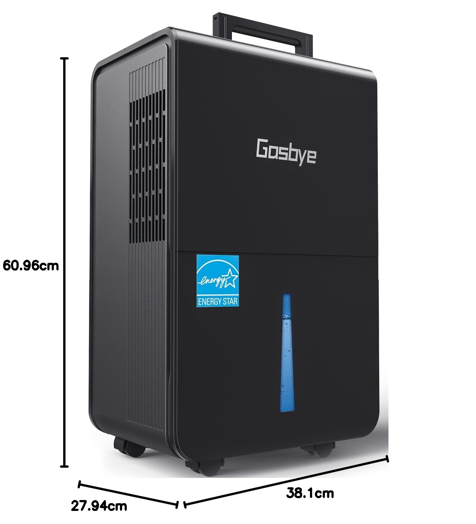 Gasbye 4500 mkw. Energy Star osuszacz powietrza do piwnicy z wężem spustowym, maksymalny osuszacz powietrza 115 litrów/dzień do dużego pomieszczenia, wydajna kontrola wilgotności, łatwy drenaż, reset