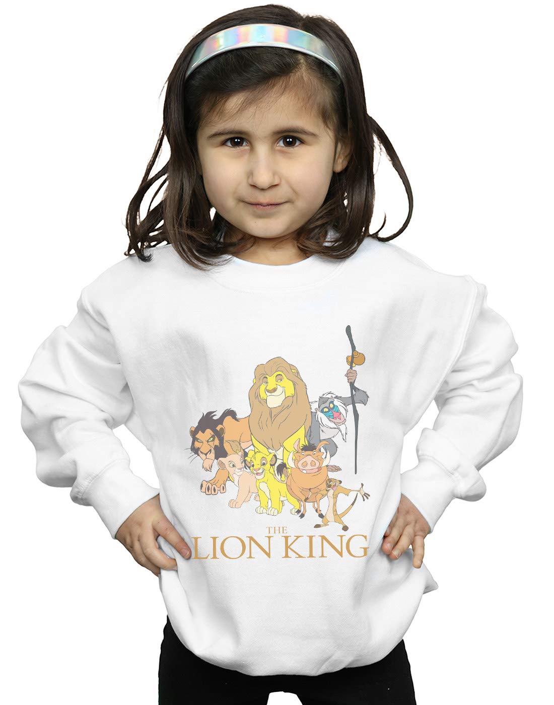 Absolute Cult Girls White Disney The Lion King Group Sweatshirt 7-8 Years