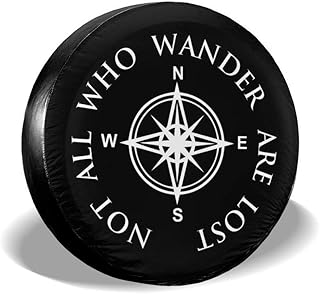 LOKIDVE Not All Who Wander Are Lost Reifenabdeckung für Jeep RV