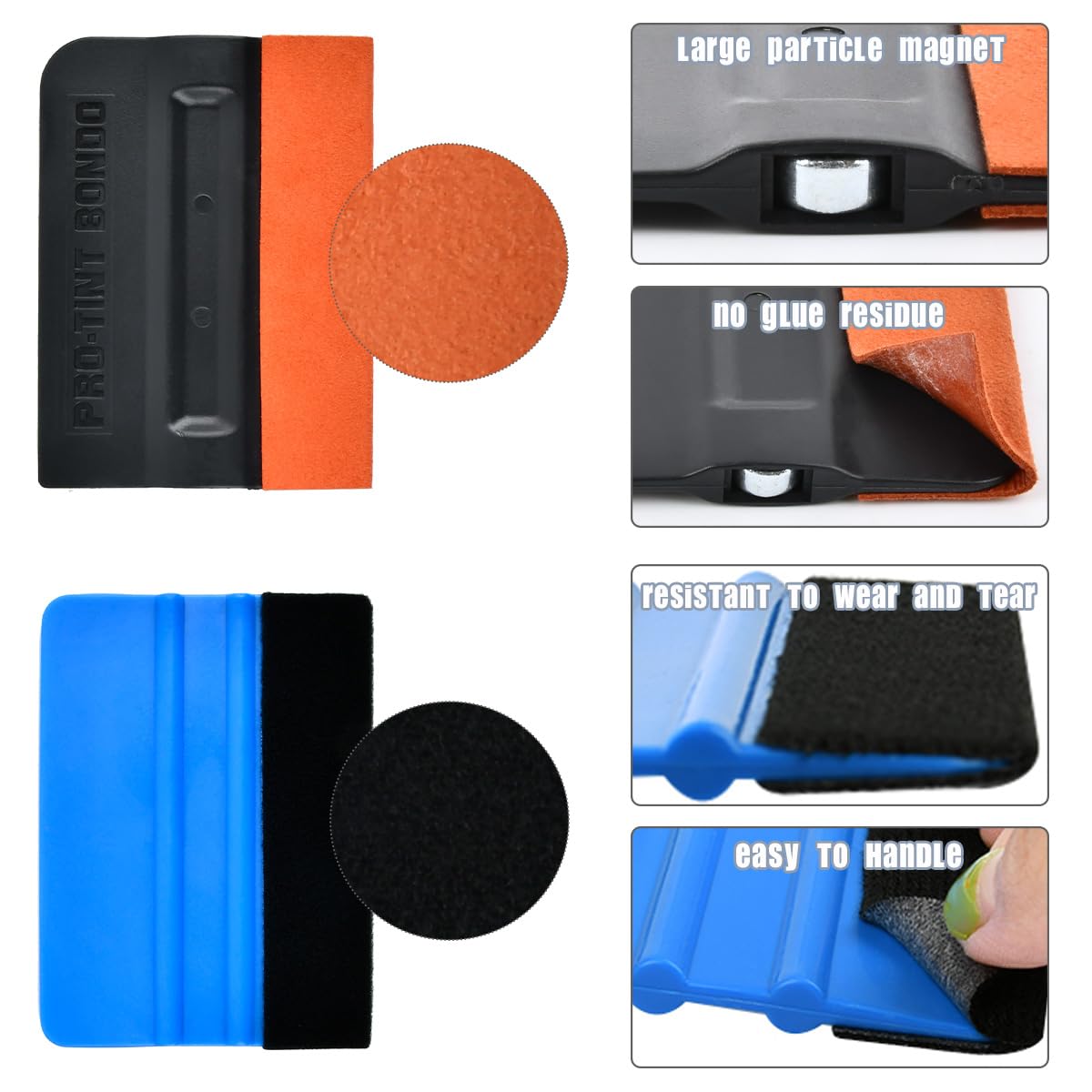 53 Pezzi per Wrapping Auto Set di Strumenti per Pellicola Auto Kit Applicazione Pellicola Nastro Senza Lama 5M, Raschietto, Raclette in Feltro, Nastro in Teflon, Strumenti per Applicazione Pellicola