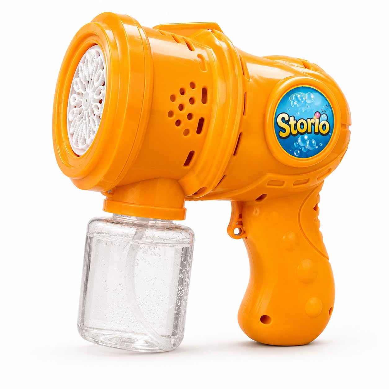 Storio Automatic Bubble Gun for Kids, Rechargeable Electric Bubble Machine with Solution, One Touch Bubble Blower Toy for Indoor Outdoor Party, Gift for Toddlers Boys Girls - Orange-image-44
