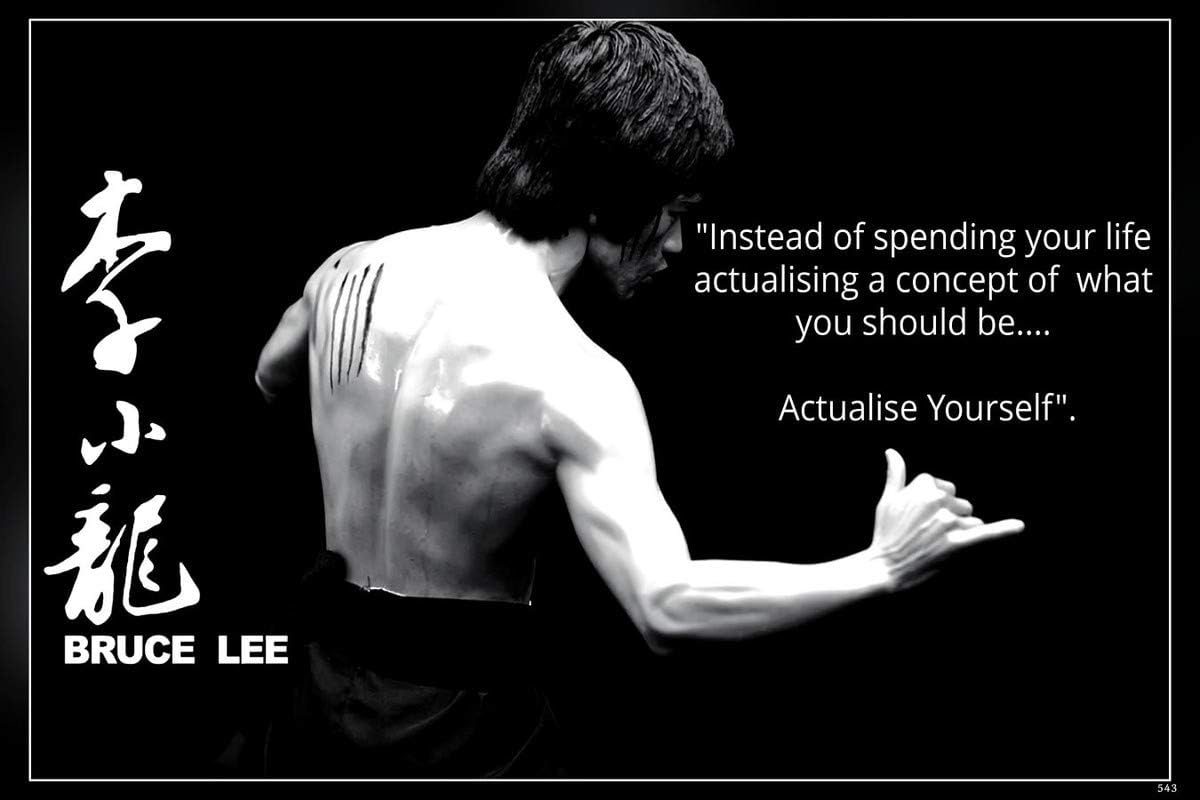 PURCHASE PUNCH Instead of Spending.Bruce Lee's Quotes Poster 12x18 inch