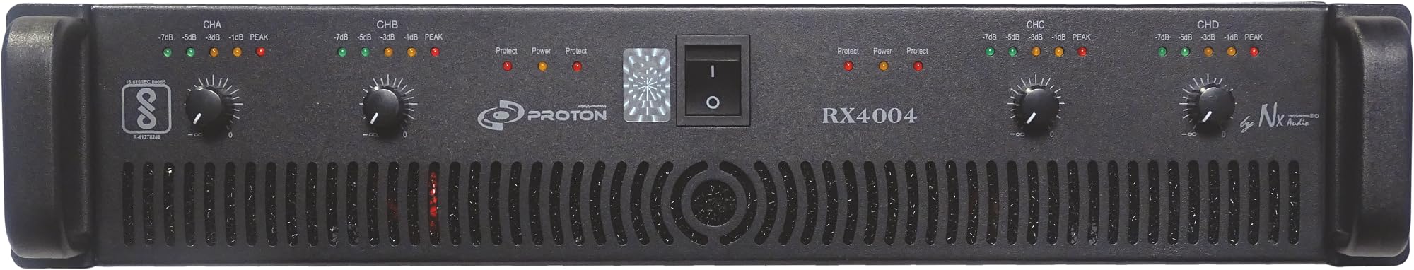 NX Audio RX4004 4-Channel Professional Power Amplifier, Class H Circuit Design for DJ, PA, Live Sound Applications, Black-image-39